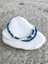 Lade das Bild in den Galerie-Viewer, Armband aus Perlen, Lapislazuli &amp; Silber
