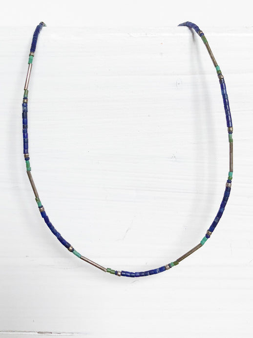 Zarte Halskette aus Lapislazuli & Silber mit S-Verschluss online kaufen