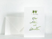 Lade das Bild in den Galerie-Viewer, Handgemachte Hochzeitspostkarte mit Wilhelmmotiv Euer Leben soll leuchten für LGTBQ-Paare online bestellen
