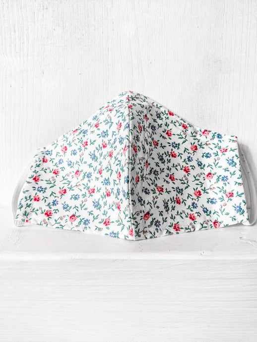 Gesichtsmaske online kaufen für Frauen in weiß mit bunten Blumen Online kaufen